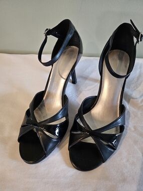 Black Ankle-Strap High Heel Sandals - Women